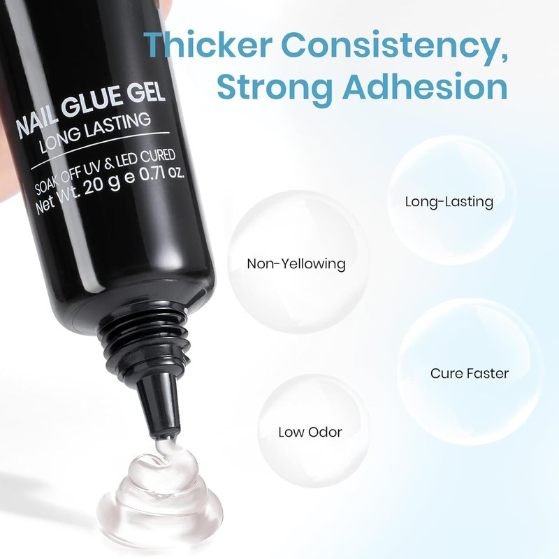 Beetles Nail Glue Gel - Super Strong 20g for Tipex Nail Tips | Long-Lasting, Beginner-Friendly