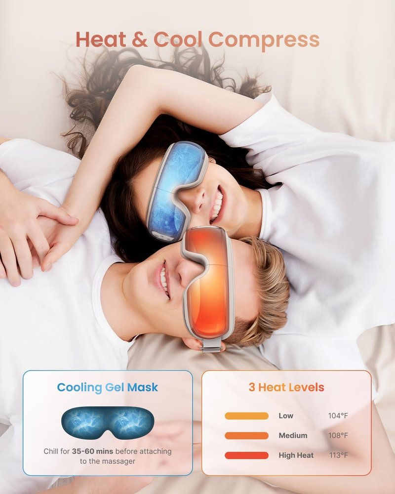 RENPHO Eye Massager - Heated & Cooling Relief for Migraine & Dry Eyes | Voice Control, FSA/HSA Eligible