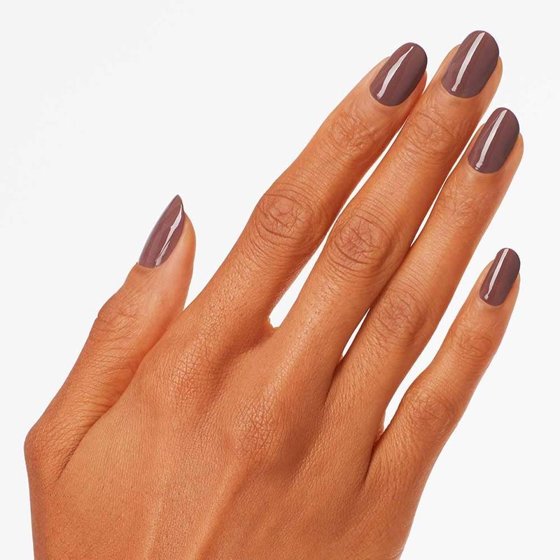OPI Nail Lacquer Nail Polish | Opaque Dark Brown Crème Chip Resistant Nail Polish | Fast Drying, Streak Free