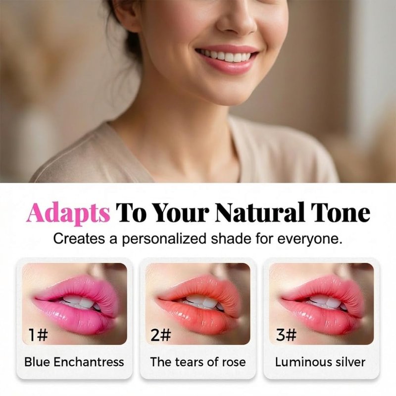 Skiennix Color Changing Lipstick - PH Adjusting Formula for All Skin Tones | Long-Lasting Hydration (Gold)
