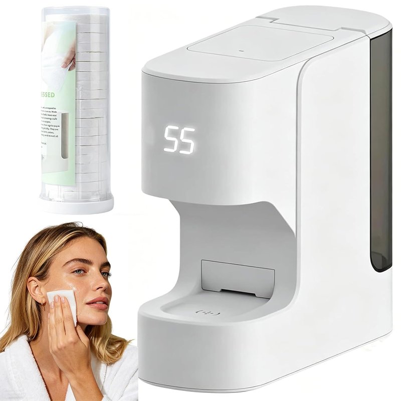 Regine Switzerland Hot Towel Warmer - Automatic Dispenser with 55°C Constant Temperature | Includes 20 Compressed Towels