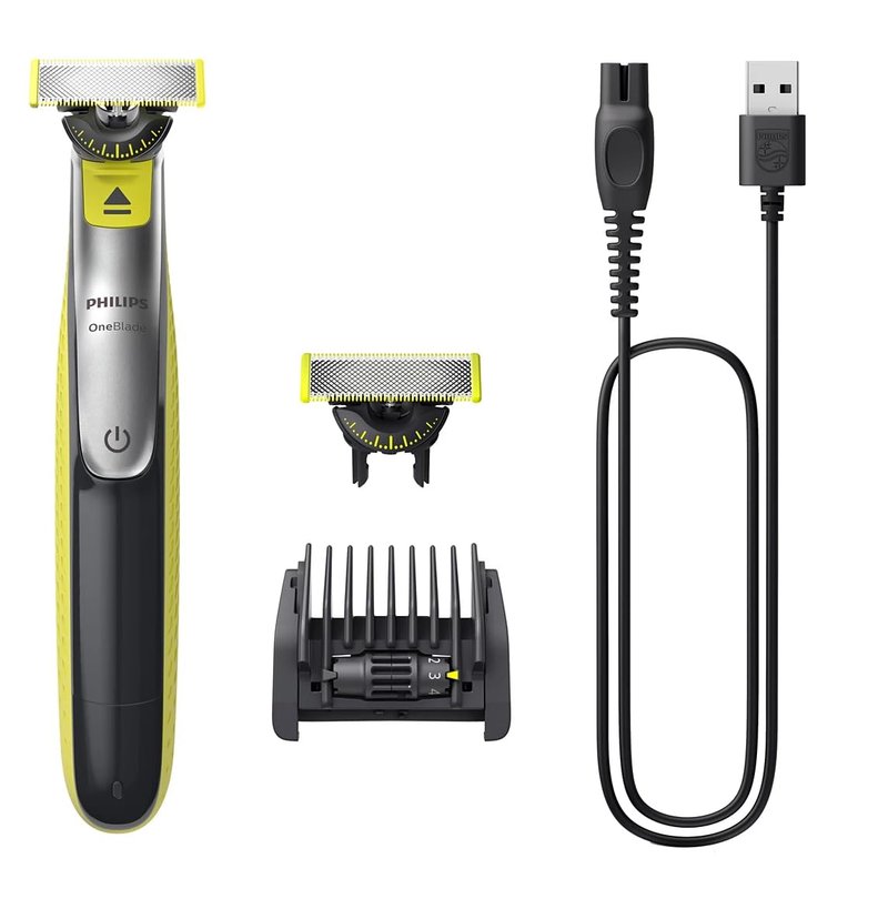 PHILIPS Shaver OneBlade 360 Face, Hybrid Electric Beard Trimmer and Shaver with 5-in-1 Face Stubble CombQP2730 20 (QP2730/20)