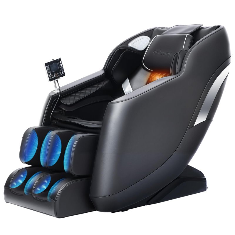 Massage Chair Full Body, Fully Assembled: with 8-Point Fixed Nodes, Zero Gravity, Waist & Leg Heating, Airbag Massage, Bluetooth Music, LED Remote, Foot Rollers, Auto Programs, Adjustable Calf
