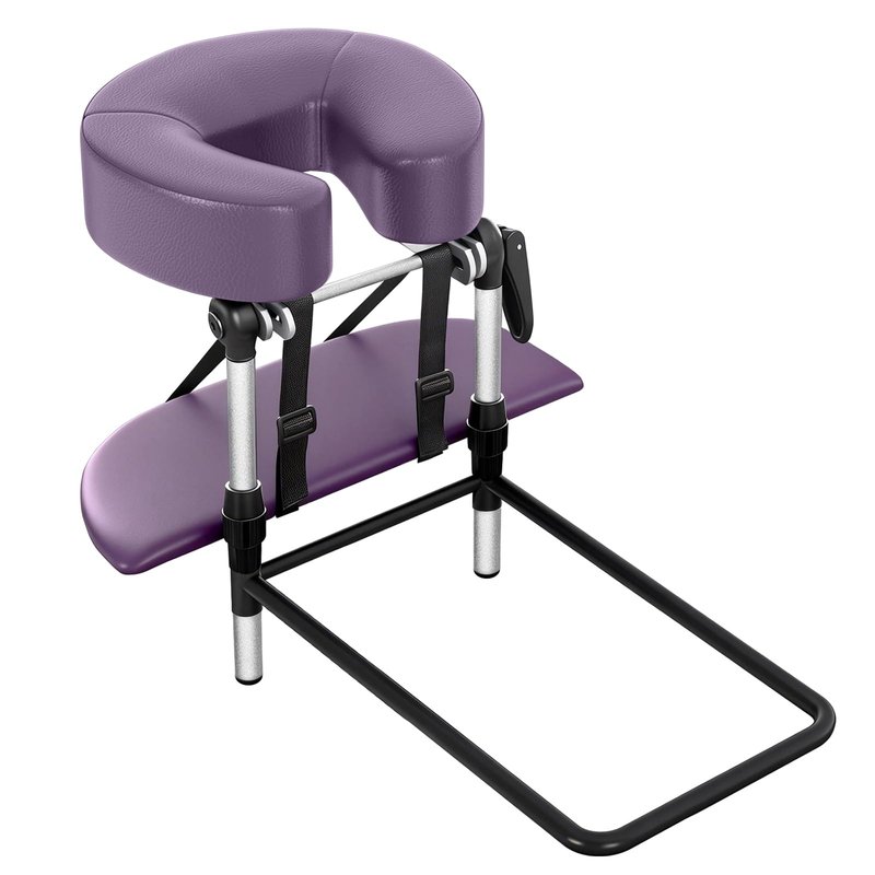 DeerDean Linens Head Rest for mattresses ranging from 5.5-17.7 inches, Bed Massage Head Holder, Universal Face Cradle Cushion for Massage Tables and Salon (Purple)