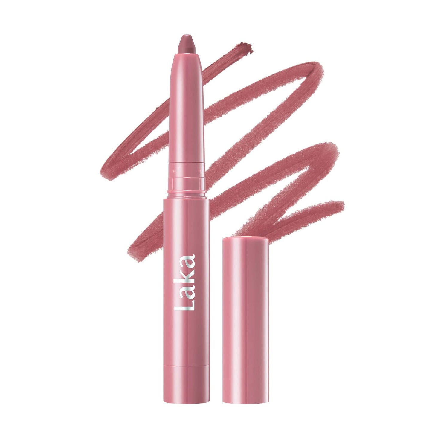 Laka Soothing Prep Lip Mask + Stain Lip Liner #02 Suede Pink & Fruity Glam Lip Tint #124 Maro, Peel-off Lip Mask & Long Lasting Vivid Color