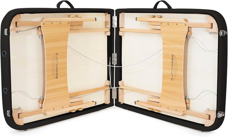 Saloniture Portable Folding Massage Table - Lightweight & Durable | Black Color