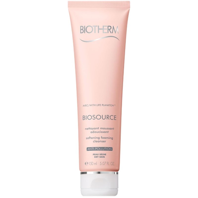 Biotherm Biosource Foaming Cleanser - Softening Rinse-Off Facial Cleanser for Dry Skin | 5.1 Fl. Oz.