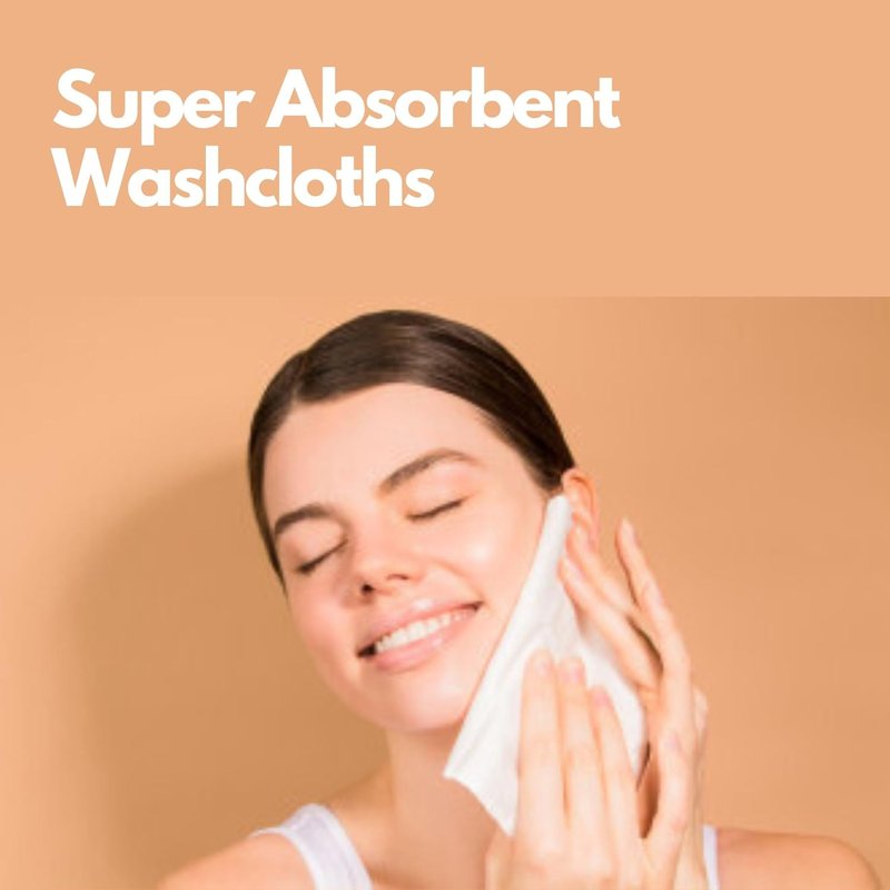 24 Pack Cotton Washcloths Set | Premium 100% Ring Spun Cotton, Highly Absorbent & Soft Fingertip Towels (White)