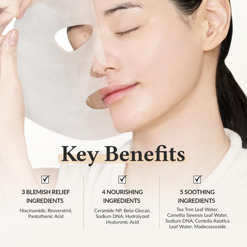 Dr.Althea 345 Relief Cream Mask | Daily Soothing Recovery and Blemish Care with Niacinamide & Tea Tree Leaf Water | Face Mask for Hydration & Skin Barrier Care | Vegan Korean Skincare (Pack of 4)