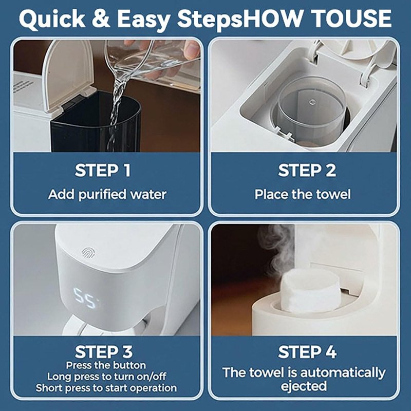 Hot Towel Dispenser hot towel warmer Towel heater facial 5-second fast heating home skincare spa hot towel automatic distribution heated towel machine(Towel Warmers+3 buckets of towels)