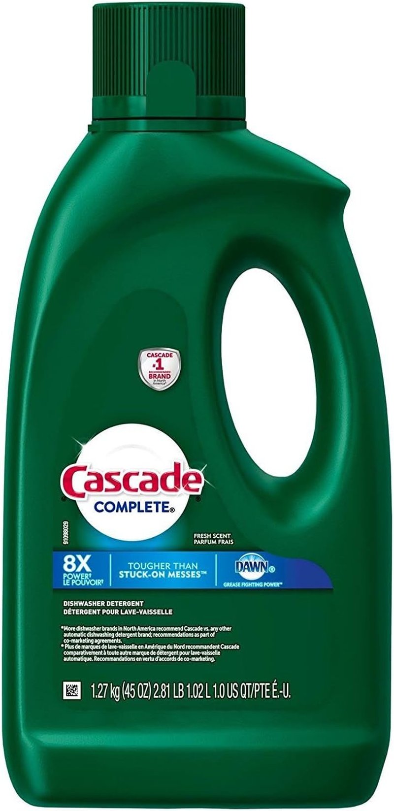 Cascade Complete Gel Dishwasher Detergent - Fresh Scent | 45 Oz for Sparkling Clean Dishes
