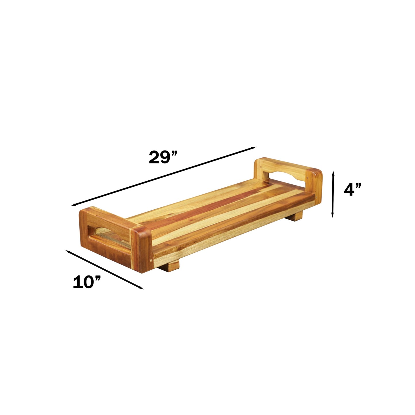 EcoDecors, 29 inch, with LiftAid Handles, Bath Tray for Tub, Bath Tub Tray Wood, Bathtub Table, Caddy for Bathtub in Natural Teak