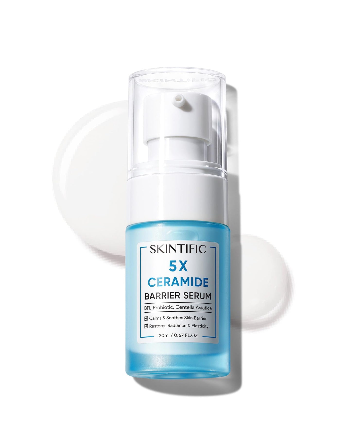 SKINTIFIC 5X Ceramide Barrier Repair Serum for Dry & Sensitive Skin Barrier Repair with Ceramide, Centella and Hyaluronic Acidx, Soothes Sensitive Skin, Reduces Redness & Strengthens Skin Barrier