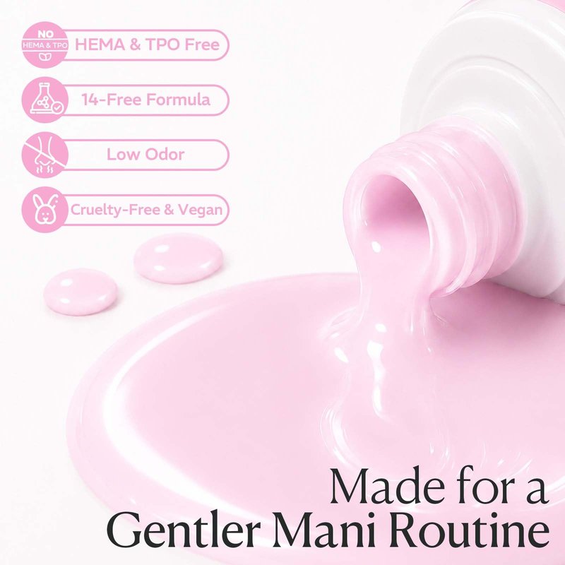 AZUREBEAUTY 6 Colors 15ml HEMA Free Pink Purera Gel Nail Polish Set, Same Color Bottles, Soak Off UV LED Gel Polish Kit Nail Art for DIY at Home Manicure Salon Gift, Neon Light Bright Baby Pink