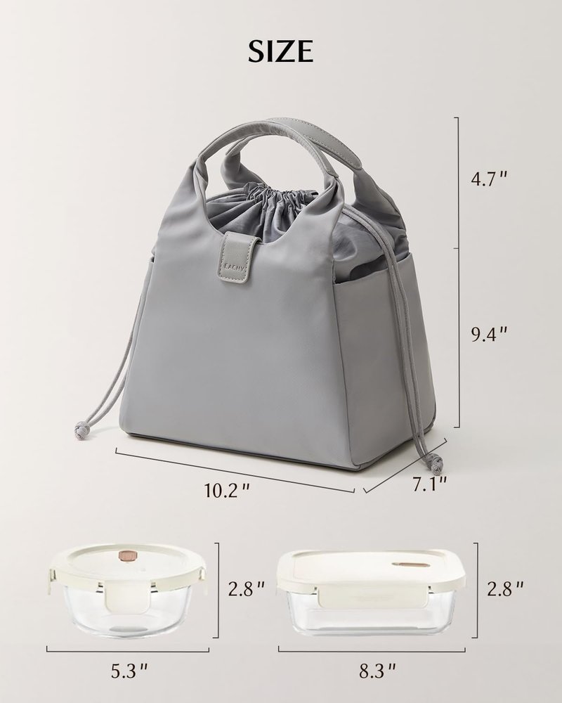 Insulated Lunch Box - Reusable Tote Bag for Work, Travel & Picnic | Cute Cooler for Men & Women
