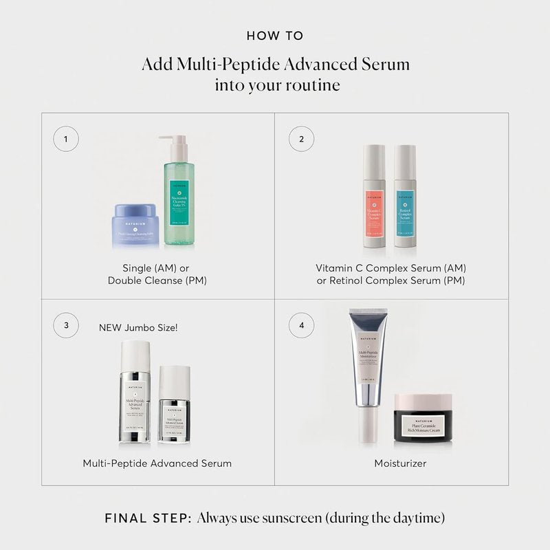 Naturium Multi-Peptide Serum - Firming & Smoothing Face Treatment for Fine Lines | 2 oz