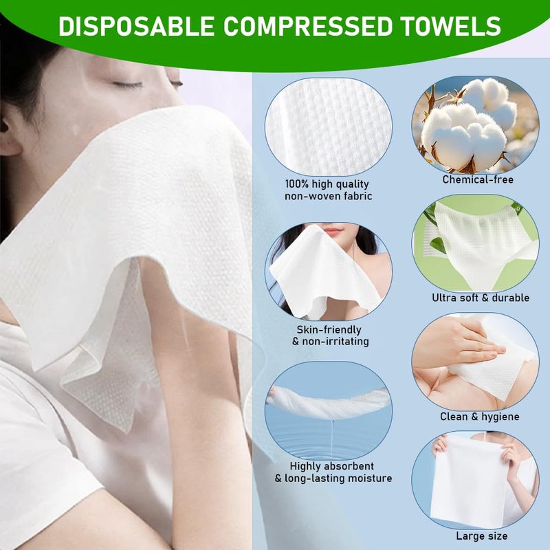 LiveFull Towel Refills for Hot Face Towel Heater Machine, 180 Pcs Disposable Compressed Face Towels for Smart Towel Warmer, 9 Buckets, 20 Pcs Per Bucket