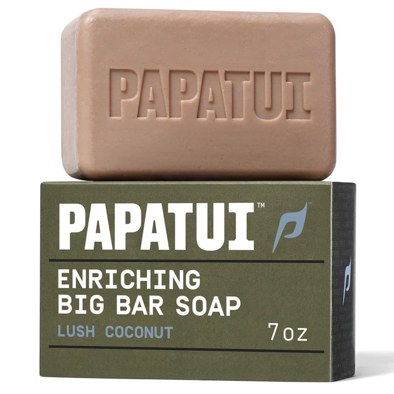 PAPATUI by Dwayne Johnson Enriching Bar Soap for Men - Hydrating Daily Cleanser with Mango Butter & Avocado Oil | Lush Coconut | 7oz