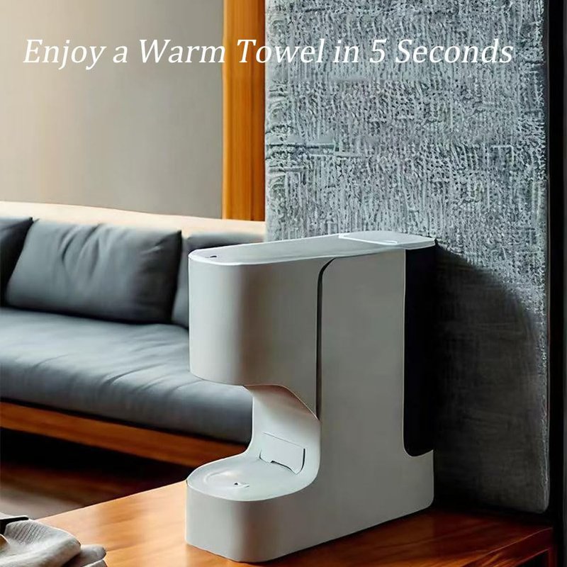 Face Towel Dispenser & Heater - 5-Second Warmth, Smart Voice Alert, Adjustable 131°F | Includes 20 Disposable Towels