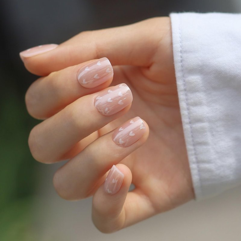 32Pcs Chrome Press On Nails - Short Square Soft Gel Fake Nails | 16 Sizes, Reusable Glue-On Kit