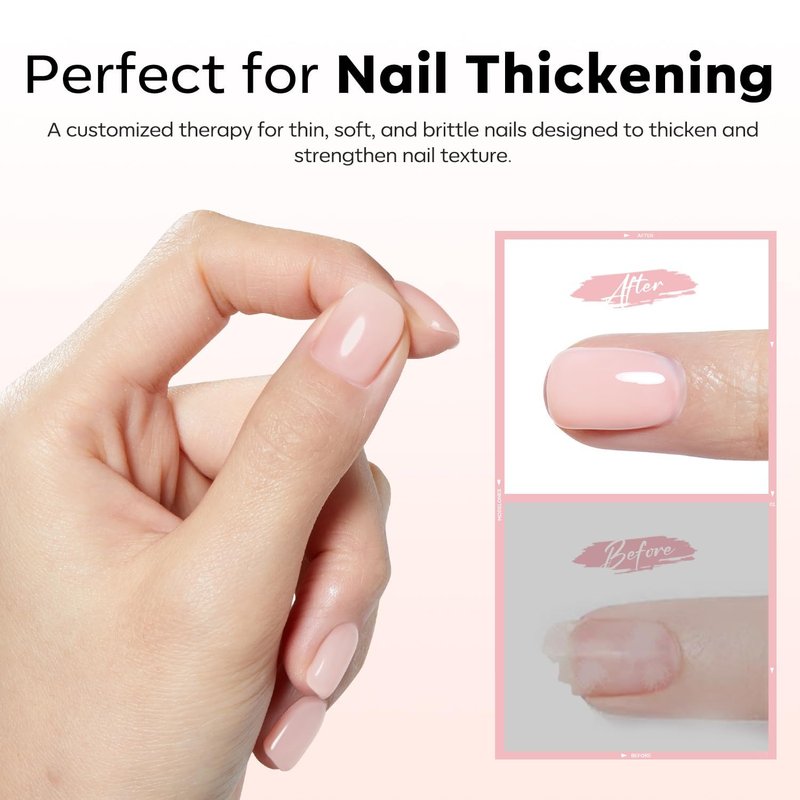 modelones Builder Rubber Gel Base Coat for Nails, Sheer Light Pink Rubber Base Gel Nail Polish for Strengthen Apex Building Extension Protect Weak Nails Long Last U V Manicure Gift for Women