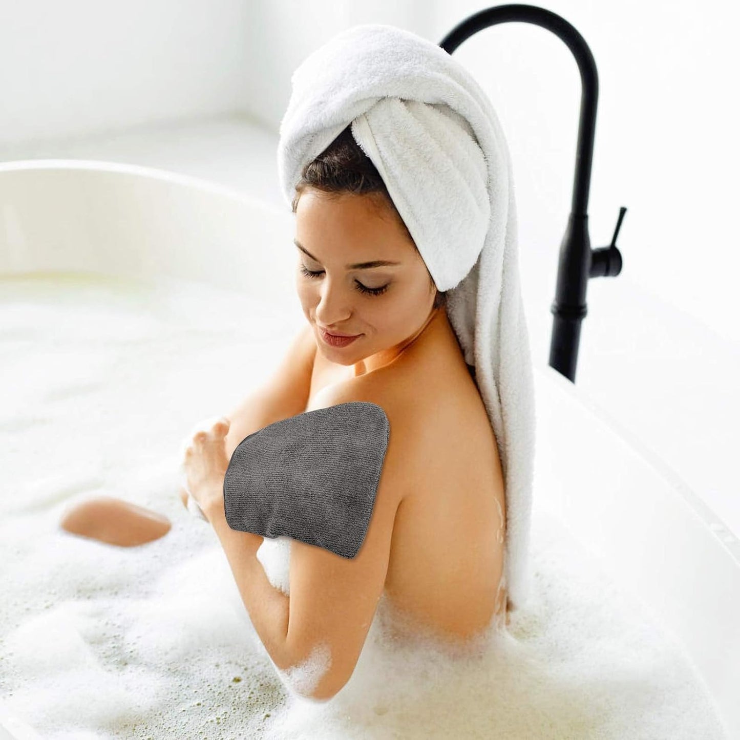 PHOGARY Microfiber Face Cloths, 6"x8" Fast Drying Bath Mitts Washcloth, Super Absorbent Soft Lightweight Towel Body Facial Cloths Small Wash Mitt for Travel Showering Washing Face, 6 Pack, Grey