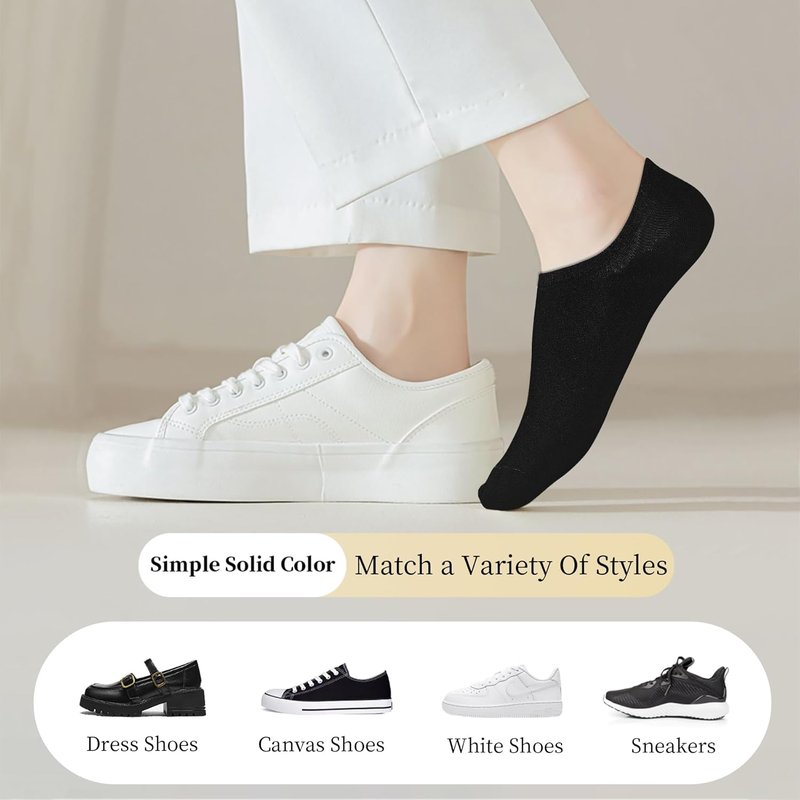 SkiBeaut No Show Socks - 15 Pairs of Invisible Low Cut Ankle Socks for Women | Casual & Comfortable