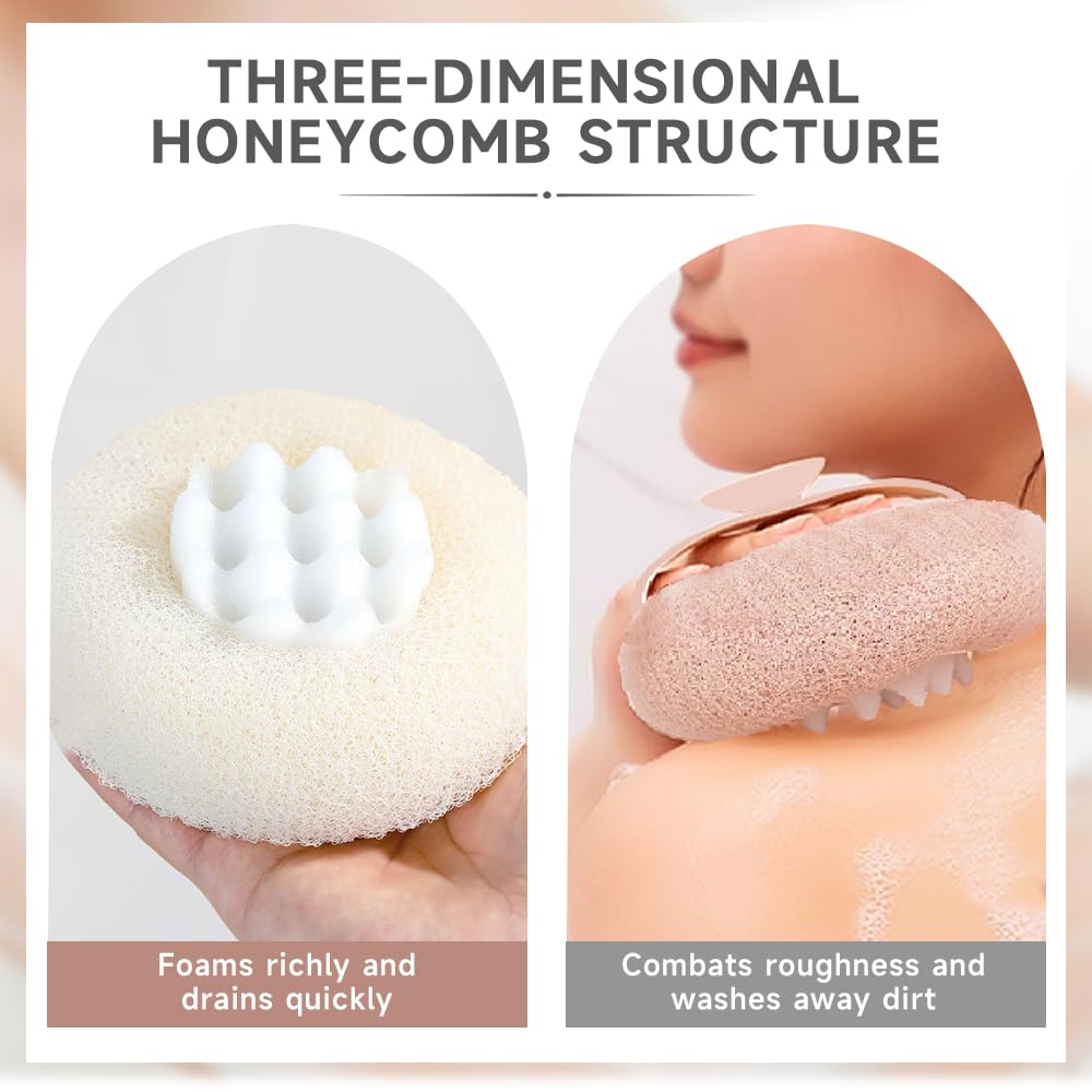 Super Soft Sunflower Suction Cup Bath Ball, 2-in-1 Sunflower Bath Ball Exfoliating Bath Sponge Cleaning Brush, Sponge Mesh Pouf Shower Ball for Women, Men Shower