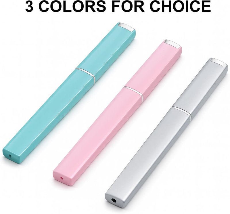 Skiennix Glass Nail File - Double-Sided Etched Czech Crystal Filer with Case | Gentle Nail Care Tool (Pink)