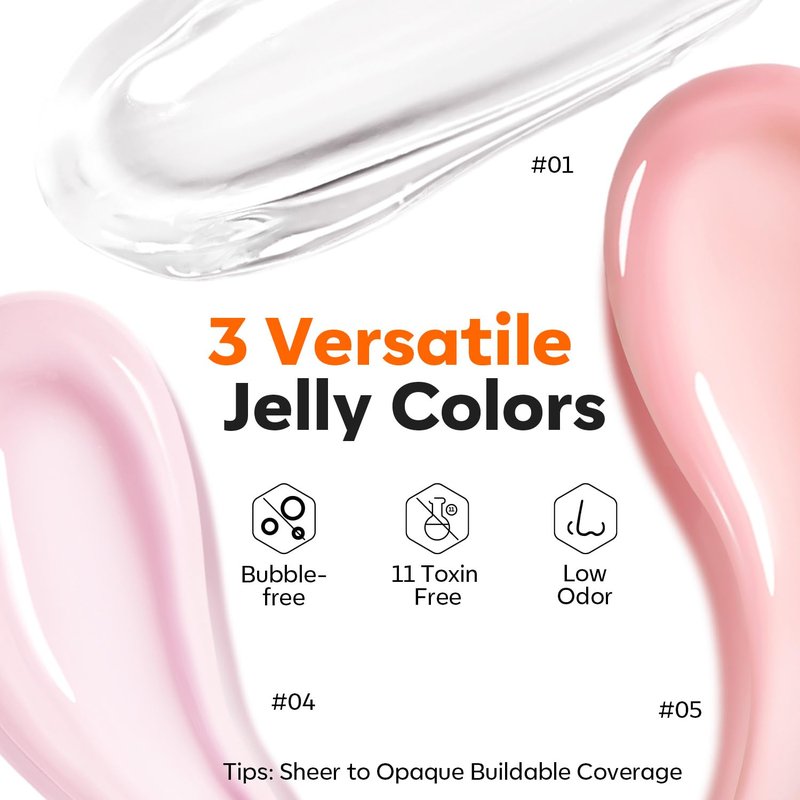 Modelones 510Pcs Nail Tips - Pre-shaped Soft Gel Nail Tips Nail Glue