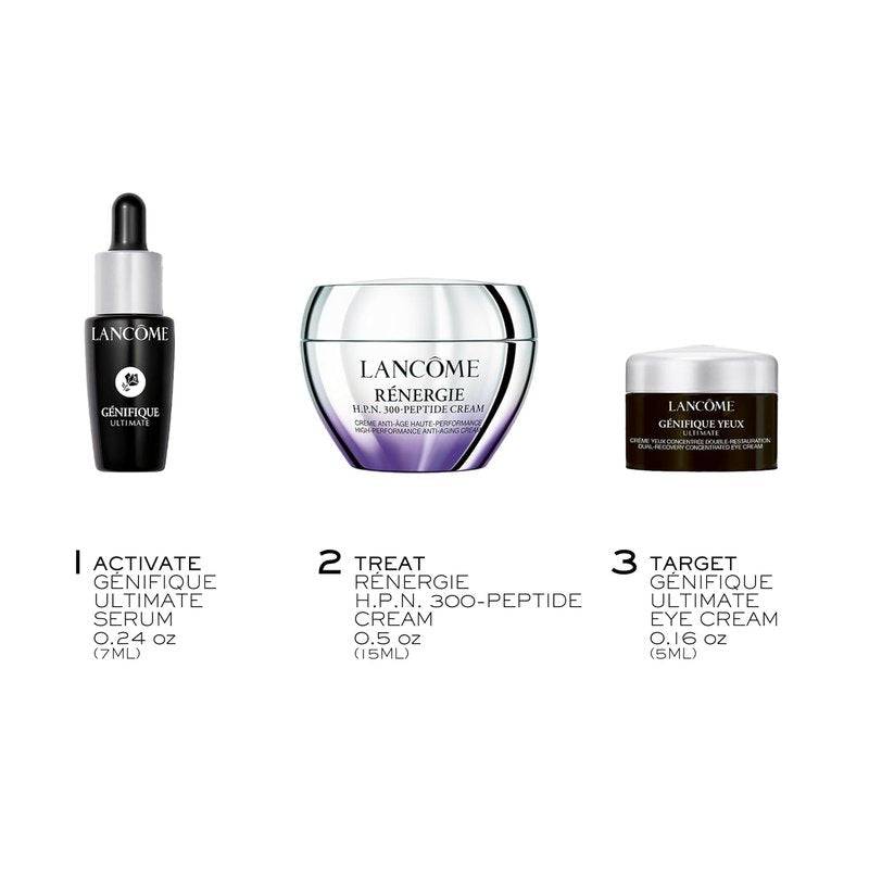 Lancôme Discovery Skincare Gift Set | Mini Rénergie H.P.N-300 Peptide Cream & Génifique Essentials