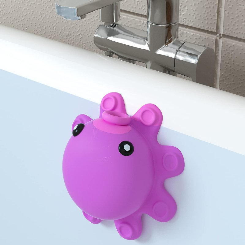 Bathtub Overflow Drain Cover - Tub Overflow Drain Cover, Soak Bath, Spa Accessories - Adds Inches of Water for Deeper Bath (Silicone, Hot Pink)