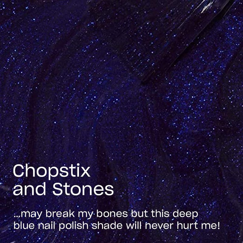 OPI Nail Lacquer Chopstix and Stones | Opaque Dark Blue Shimmer Chip Resistant Nail Polish | Tokyo Collection