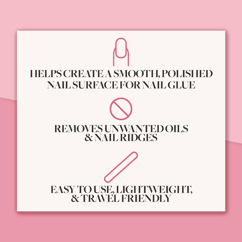 Glamnetic 7-in-1 Nail Buffer | All-in-One, 7 Step Nail Buffing Block for Filing, Shaping, Smoothing & Polishing | Lightweight & Easy to Use | EVA & Sandpaper Nail File Buffer