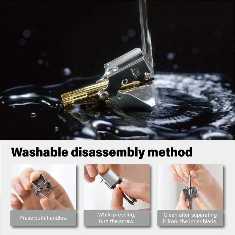 ROYAL [Made in Korea] Gold Nose Hair Trimmer for Men, Golden Birdie, Allergy-Free, Manual, Battery-Free, Waterproof, Painless with Twelve Dual-Edged Blades, Patented Mechanism ET-4PG