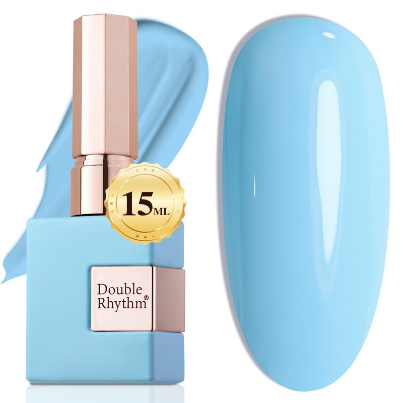 Double Rhythm 15ML Gel Polish Pure Sheer Same Color Same Bottle Soak Off Gel Polish Art Manicure Salon DIY at Home for Women (Dark Blue-A1335)