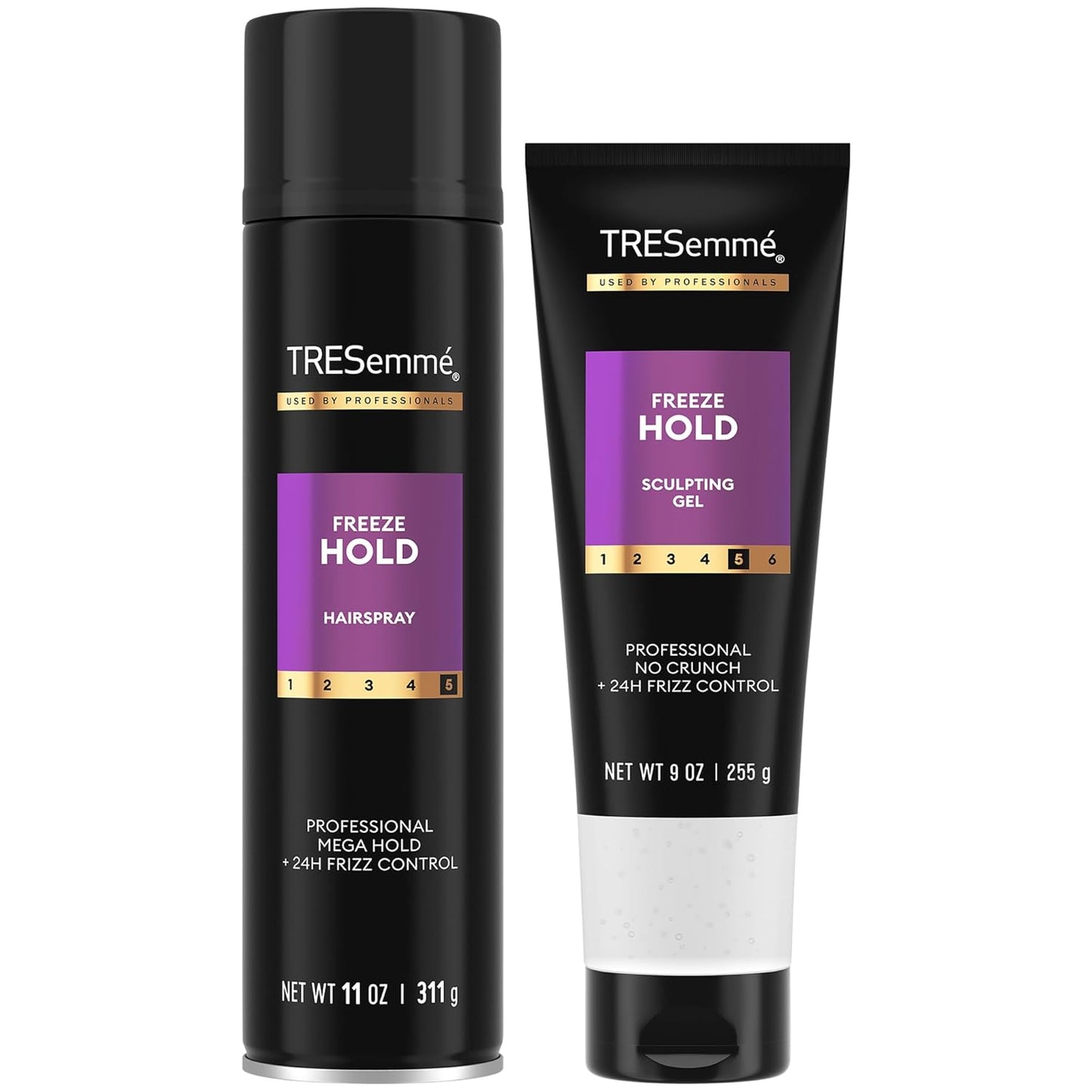 TRESemme Freeze Hold Hairspray + Sculpting Hair Gel, Alcohol-Free – Anti-Humidity, 24H Frizz Control