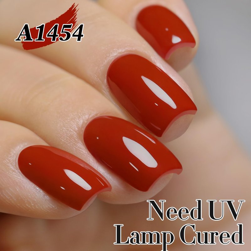 Gel Polish - Double Rhythm 15ML Iron Red | Sheer Finish for DIY Manicure at Home