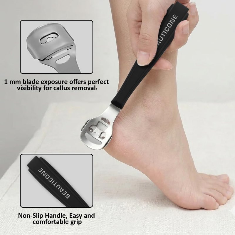 Professional Callus Shaver for Feet - Pedicure Razor with Replaceable Blades | Hard Skin Remover for Cracked Heels