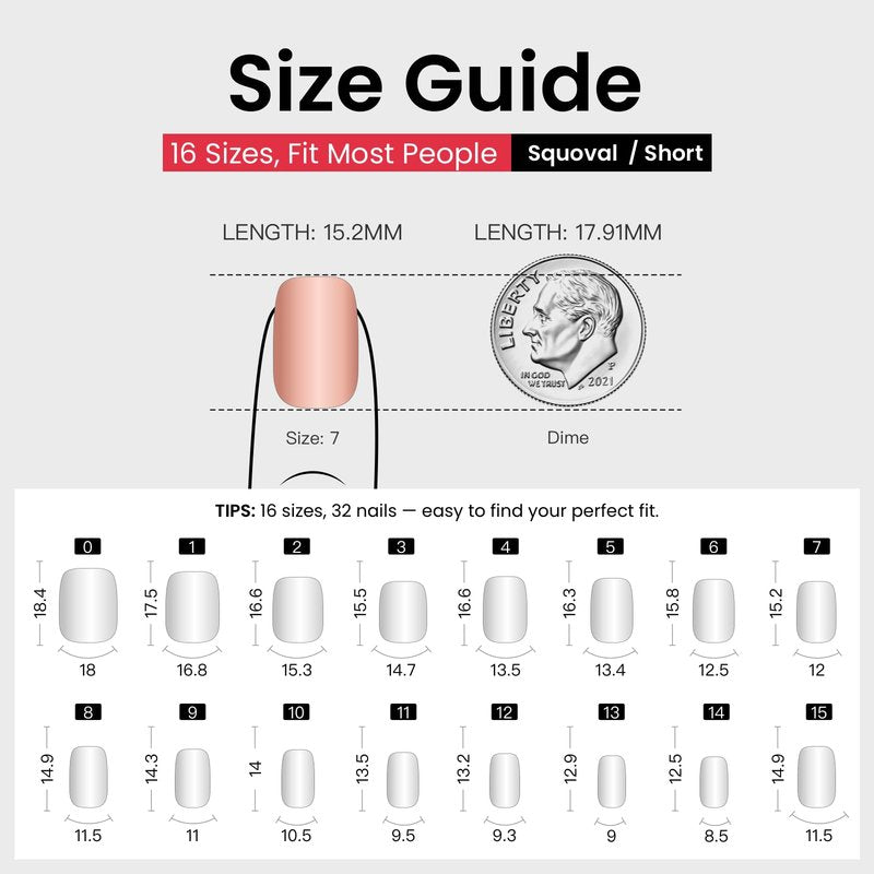 CurvLife Milky White Square Press on Nails Short, Soft Gel Fake Nails with Clean Nude Apricot Design Full Cover False Nails Glossy Nude Glue on Nails Artificial Stick on Nails for Women