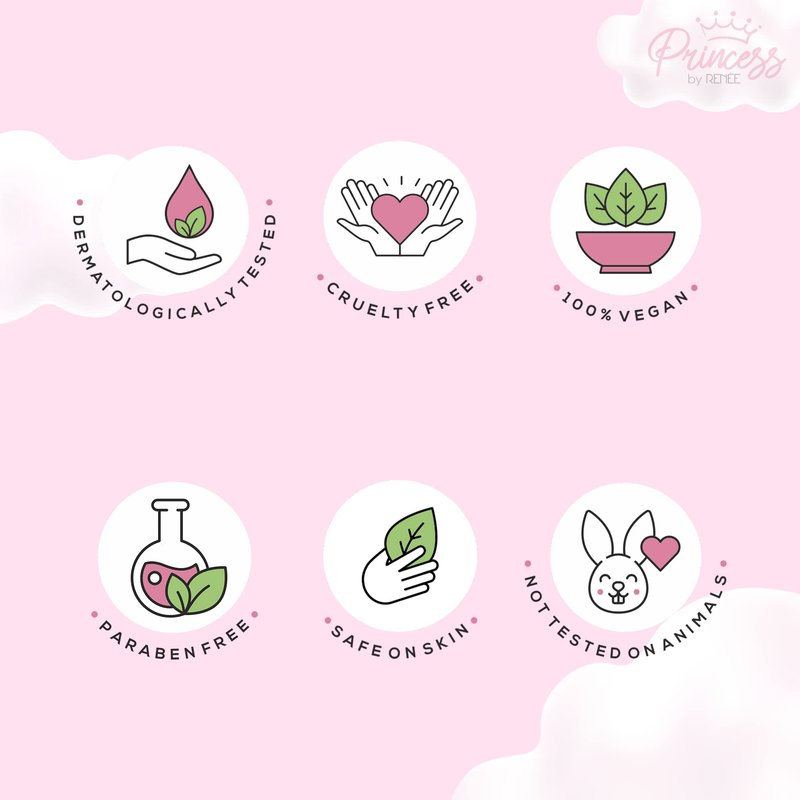 RENEE Princess Snowball Lip Balm, Pink, 0.10 oz, Shea Butter and Vitamin E Enriched