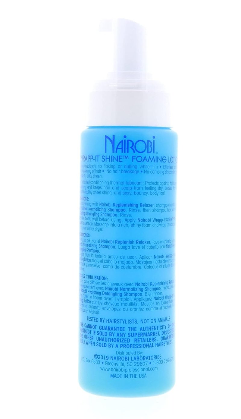 Nairobi Wrapp-It Shine Foaming Lotion - 8oz | Enhances Shine & Moisture for Healthy Hair