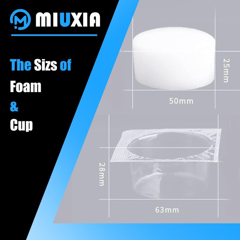MIUXIA Dip Foam - 24Pcs Dip Cups Rinse Caps Tip Rinse Dip Clean Professional Cartridge Dip Foam Cleaning…
