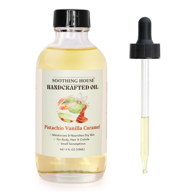 Pistachio Vanilla Caramel Body Oil - Nourishing Moisturizer for Soft, Glowing Skin | Jojoba & Almond Oil (4 fl oz)