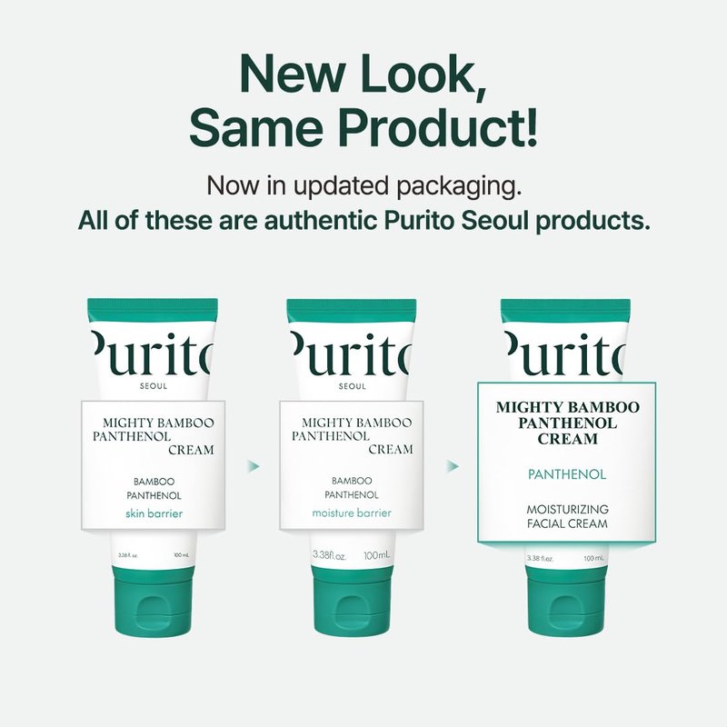 PURITO Panthenol 10% Post-Acne Cream | Moisturizer for Blemish Marks, Barrier Repair | Silicone-Free, Non-Comedogenic, Fragrance-Free, Vegan & Cruelty-free | Korean Skincare, 100mL 3.38 fl.oz