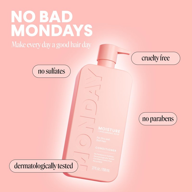 MONDAY Haircare MOISTURE Conditioner with Hyaluronic Acid, Coconut Oil & Shea Butter for Dry & Dull Hair 798 mL