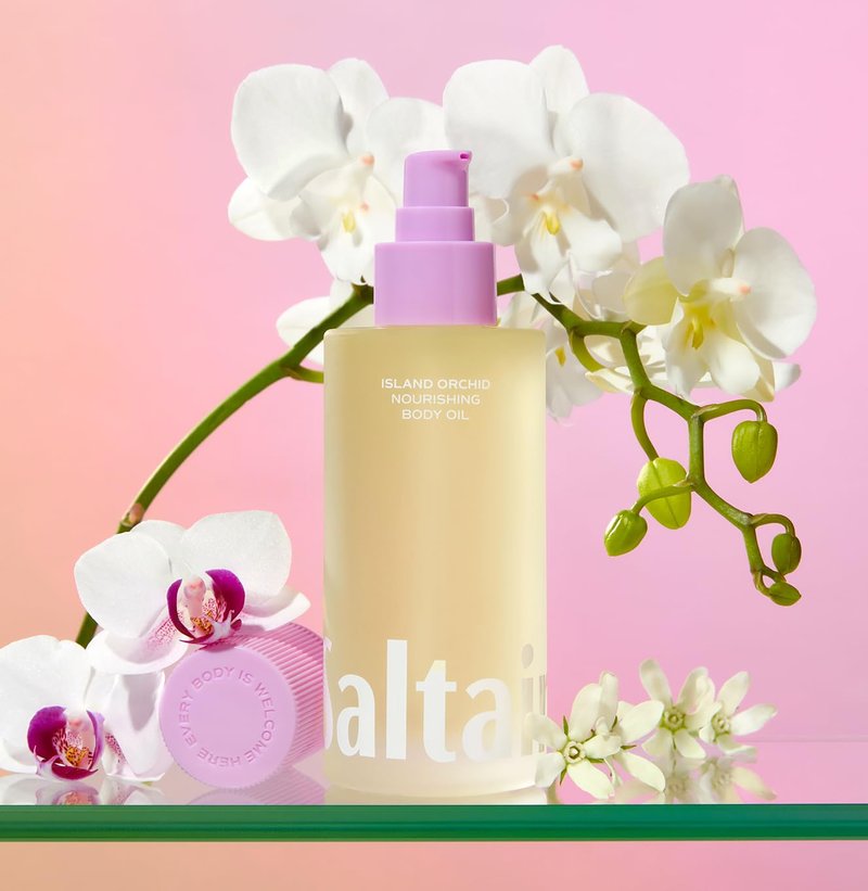 Saltair Body Oil – Silky After Shower and Bath Dry Oil for Women and Men – Non-Greasy, Well-Absorbing Moisturizer for Hydrating Dry Skin – Island Orchid Scent, 4oz