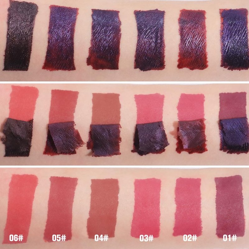 evpct Orange Red Peel Off Lip Stain Tints with Tweezer, Matte Liquid Lipstick Lip Stain Long Lasting Waterproof for Women, Non-stick Cup Lipstick Peel Off High Pigmented Smudge-proof Easy Apply, 06#