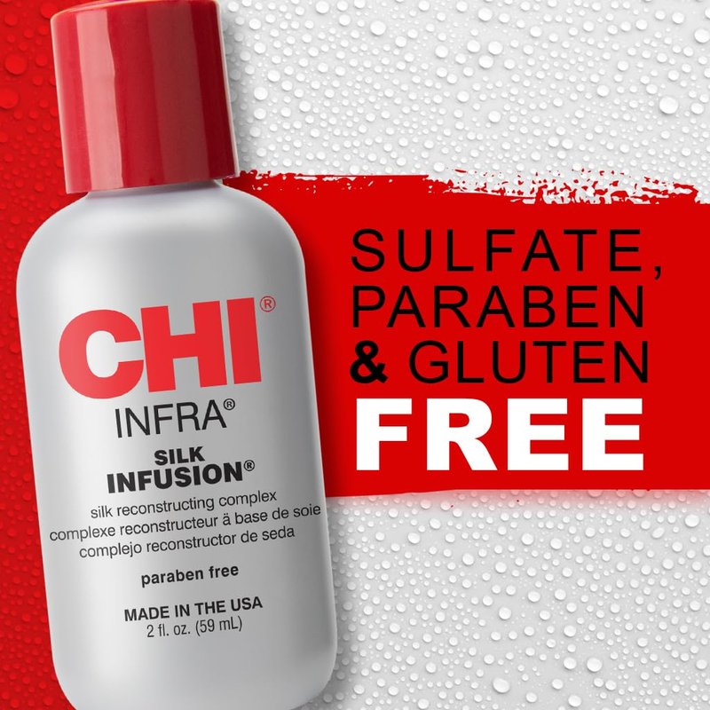CHI Infra Silk Infusion - Leave-In Hair Treatment for Smooth, Shiny, Strong Hair | 2 Oz