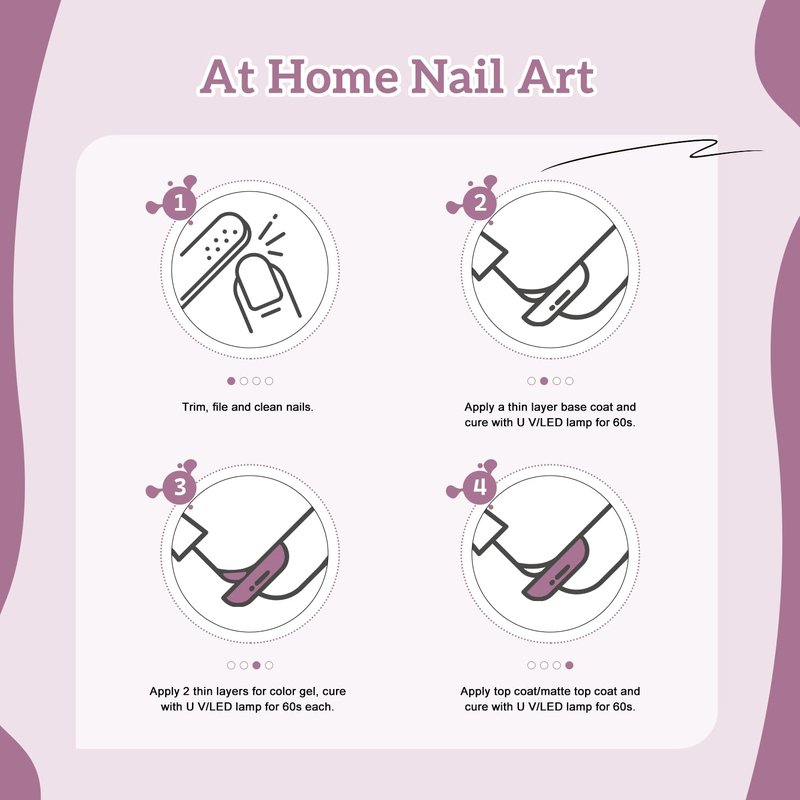 Light Purple Gel Nail Polish - Soak Off UV Formula | 16.5ml for DIY Manicure & Nail Art